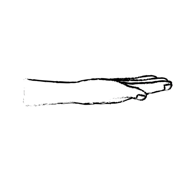 Рисунок Красивой Руки Всеми Пальцами Ногтями Векторная Иллюстрация — стоковый вектор