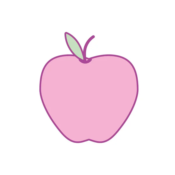 Delicious Apple Čerstvé Ovoce Výživy Vektorové Ilustrace — Stockový vektor