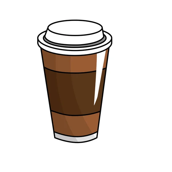 Lekker Koffie Drinken Drank Vector Illustratie Ontwerp — Stockvector