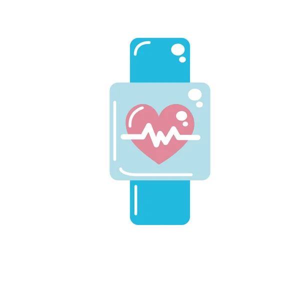 Smartwatch Die Darstellung Des Rhythmus Herzvektors Kennen — Stockvektor