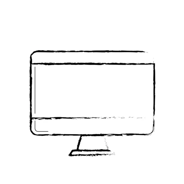 Figura Tecnologia Computer Affari Illustrazione Vettore Collegamento Elettronico — Vettoriale Stock