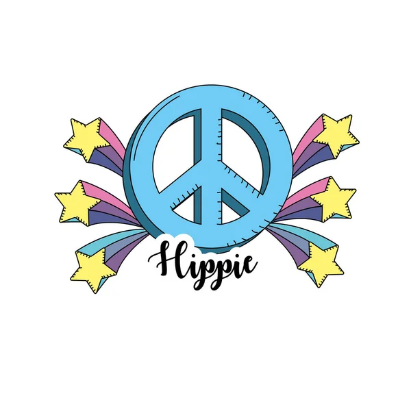 Hippie Icon Design Auf Weißem Hintergrund Vektorillustration — Stockvektor