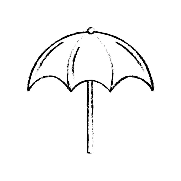 Figure Nice Umbrella Open Protect Sun Vector Illustration — Stock Vector