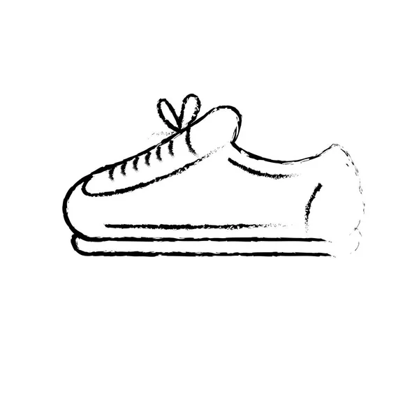 Figure Sneaker Practice Exercise Train Vector Illustration — Stock Vector
