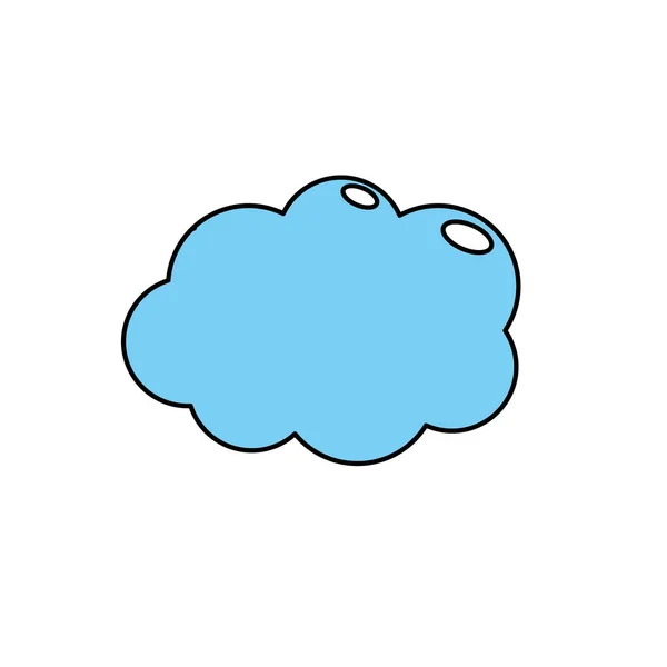 Cute Cloud Weather Design Icon Vector Illustration — Stock Vector