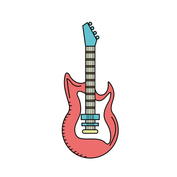Instrumento Musical Guitarra Eléctrica Para Reproducir Ilustración Vector Música — Archivo Imágenes Vectoriales