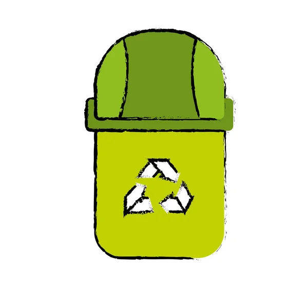 Recycler Canette Pour Protéger Écologie Planète Illustration Vectorielle — Image vectorielle