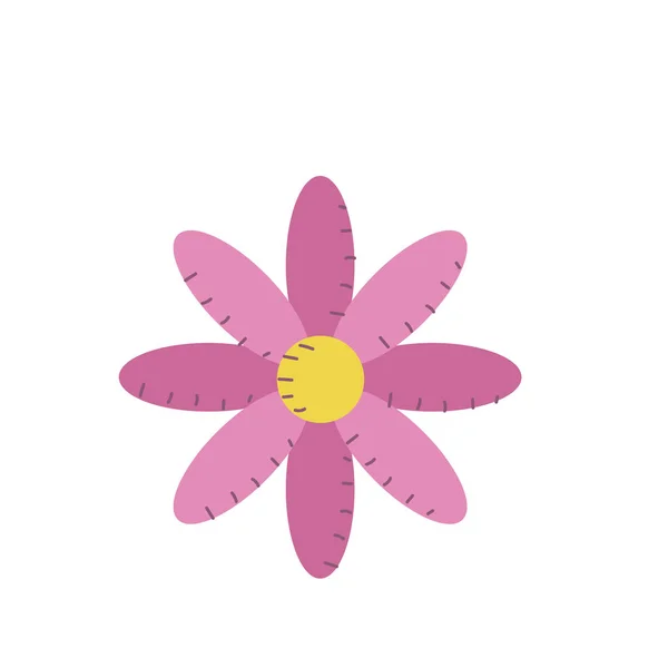 Natürliche Blume Mit Blütenblättern Vektor Illustration — Stockvektor