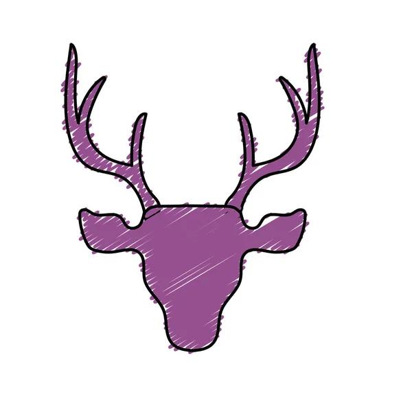 Deer Wild Animal Natural Reserve Vector Illustration — Wektor stockowy