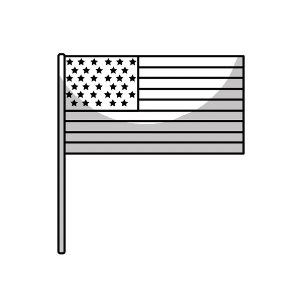 Ligne Etats Unis Drapeau Pour Célébrer Les Vacances Patriotique Illustration — Image vectorielle