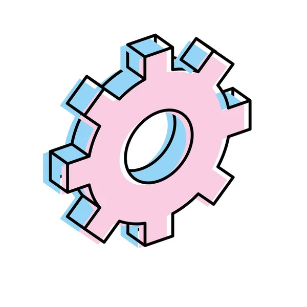 gear industry technology information icon vector illustration
