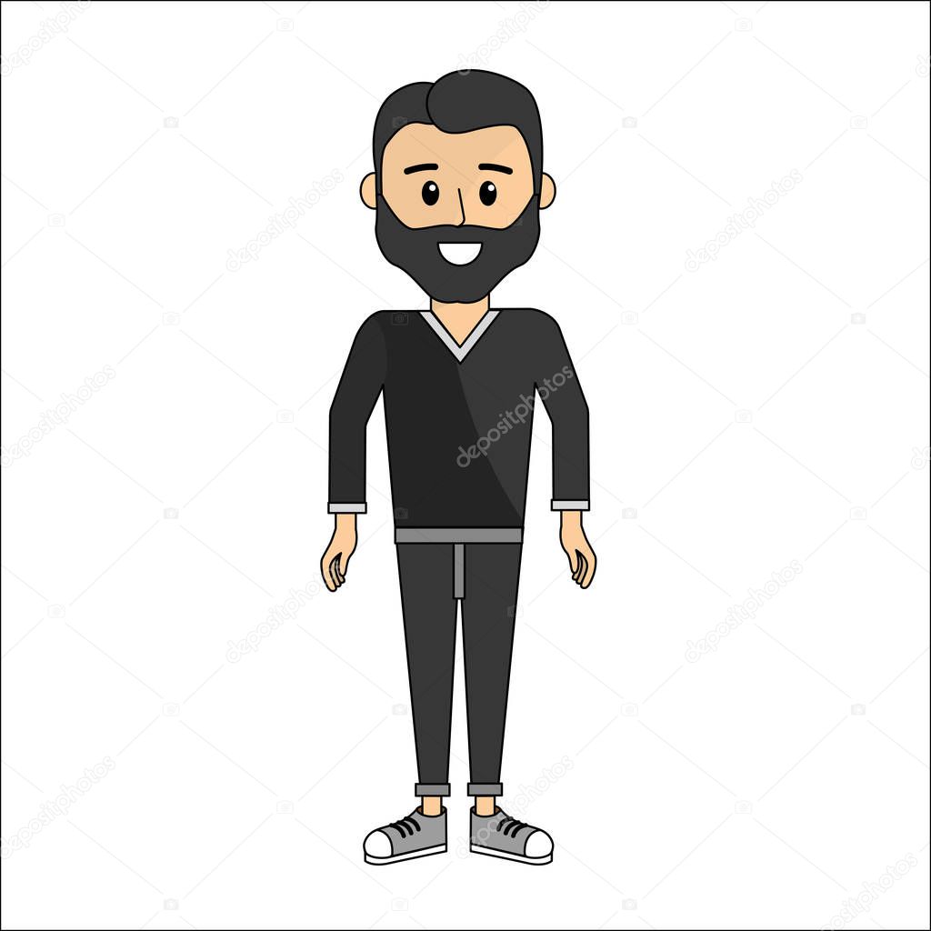 man with casual cloth icon, vector illustration design