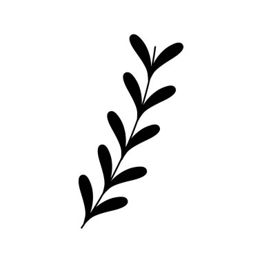 rustik doğal dalları bitki yaprakları vektör çizim ile