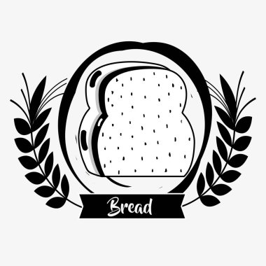 lezzetli ve taze doğranmış ekmek, vektör çizim tasarım