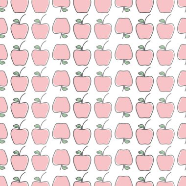 lezzetli elma sağlıklı meyve arka plan, vektör çizim tasarım