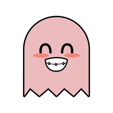 Kawaii şirin komik video oyunu karakteri vektör çizim