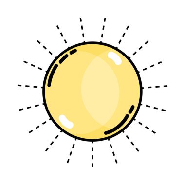 güzel güneş ışık ray hava vektör çizim