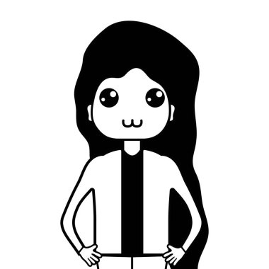 kontur güzellik kadın saç modeli tasarım vektör çizim ile