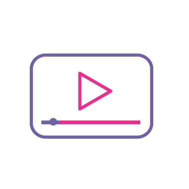 siluet video dijital oyun medya ekran vektör çizim