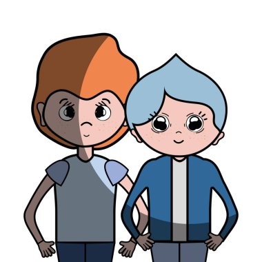 adam baba onun oğlu ve saç tasarım vektör çizim ile