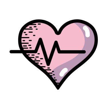 kalp atışı çok önemli işaret ekg frekans vektör çizim için