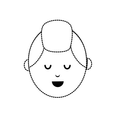 noktalı, şekil avatar adam kafasına saç modeli tasarlamak vektör
