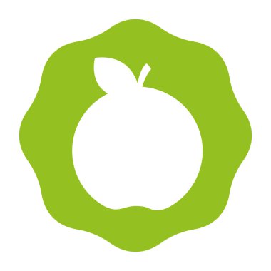 etiket lezzetli elma sağlıklı meyve, vektör çizim