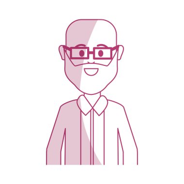 gömlek ve pantolon rahat bez, vektör çizim adamla siluet