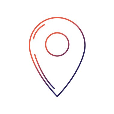 harita konumu vektör çizim keşfetmek için sembol ubication hattı