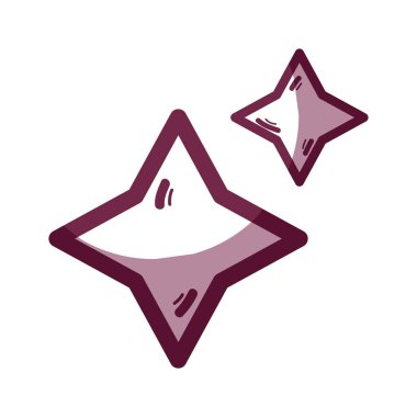 siluet güzel yıldız galaksideki boşluk evren, vektör çizim