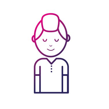 satır avatar erkek saç modeli tasarım ve t-shirt vektör çizim ile