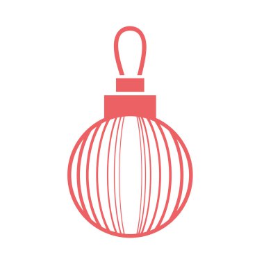 siluet güzellik topu Noel dekorasyon tasarım vektör çizim