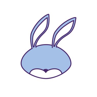 tavşan baş vahşi sevimli hayvan vektör çizim