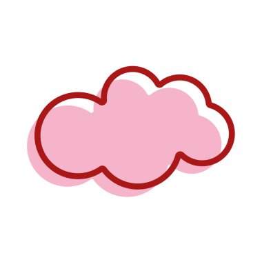 güzel bulut gökyüzü simgesi, vektör çizim tasarım