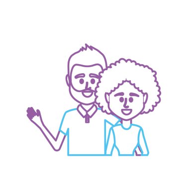 satır çift ile birlikte rahat kıyafetler illüstrasyon tasarım vektör