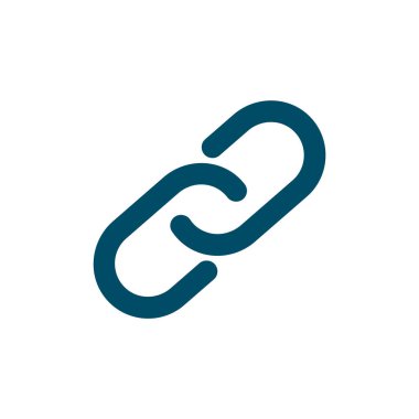 zincir bağlantı öğesi sembol simge vektör çizim