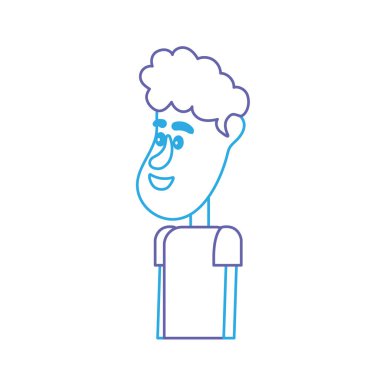 saç tasarım ve giyim vektör çizim satırı şirin adamla