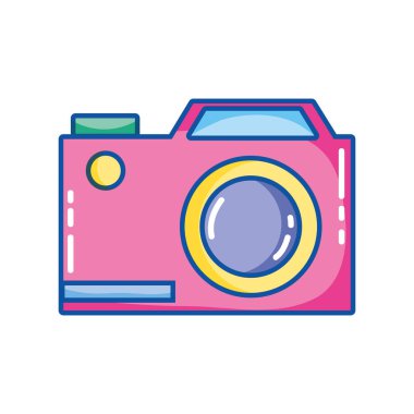 dijital kamera teknolojisi ekipmanları nesne vektör çizim