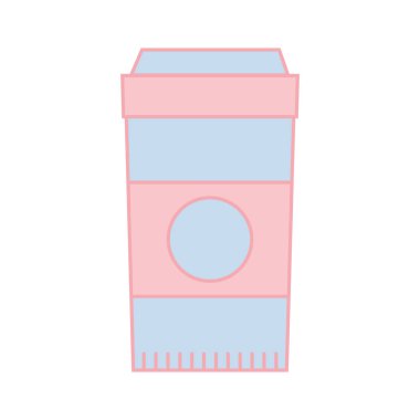 lezzetli kahve espresso plastik kap vektör çizim