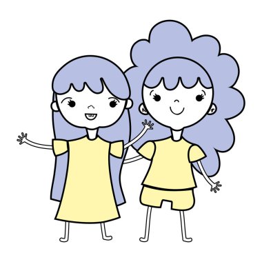 güzellik kız giysi ve heirstyle vektör çizim tasarım