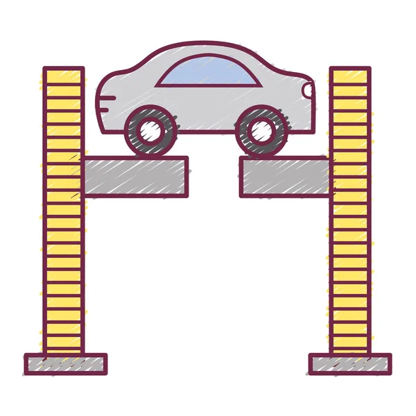 技术汽车服务到机械修理向量例证 — 图库矢量图片