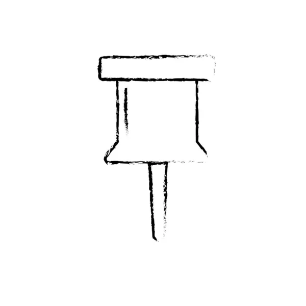 Figura Pin Botão Símbolo Desenho Ícone Vetor Ilustração — Vetor de Stock