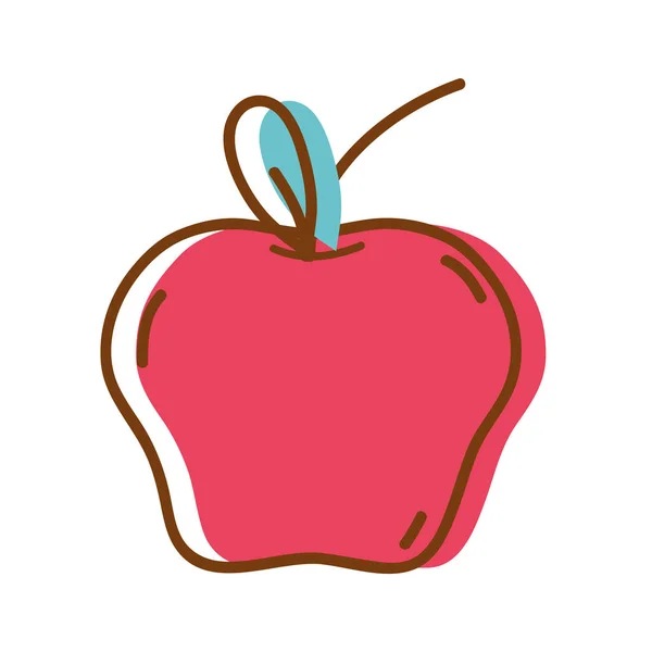 Pyszne Świeże Jabłko Organiczne Owoce Ilustracji Wektorowych — Wektor stockowy