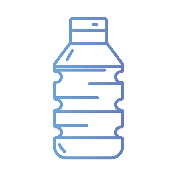 Linie Flasche Wasser Natürlichen Mineralvektor Illustration — Stockvektor