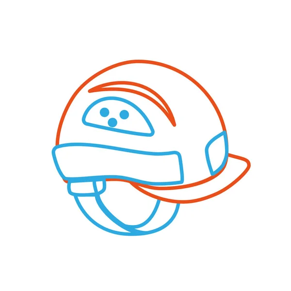 Silhouette Helm Ausrüstung Zur Industrie Service Bau Vektor Illustration — Stockvektor