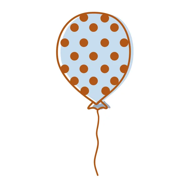 Leuke Ballon Met Punten Design Decoratie Vectorillustratie — Stockvector