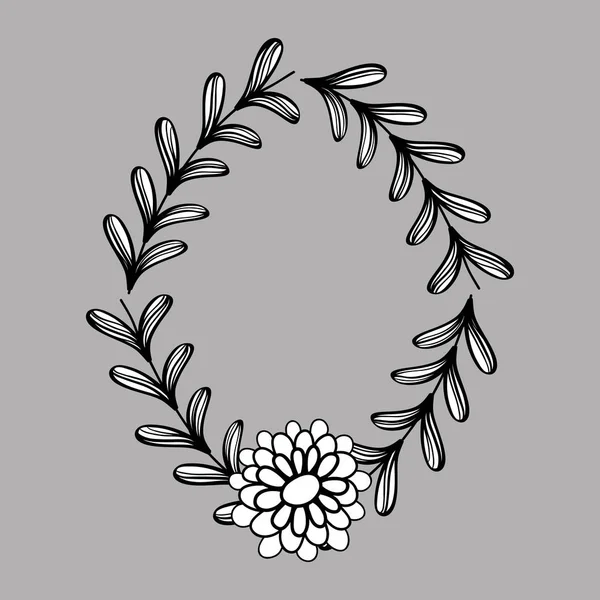 Квітка Пелюстками Гілками Листям Векторні Ілюстрації — стоковий вектор