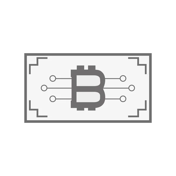 Jegyet Bitcoin Áramkörök Pénzt Valuta Vektoros Illusztráció — Stock Vector