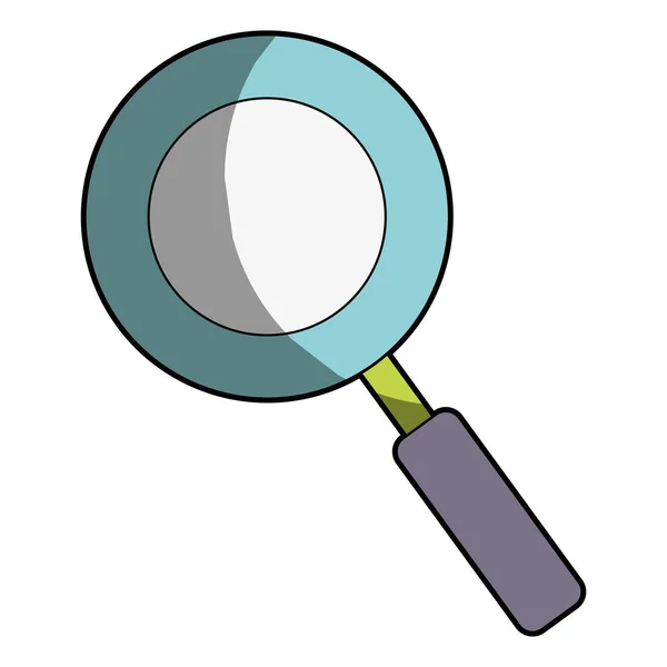 Magnifying Glass Symbol Search Exploration Vector Illustration — Stock Vector