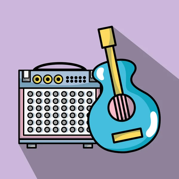Music Elements Play Harmony Rhythm Vector Illustration — Stock Vector